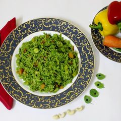 Basil pesto rice A picture of Basil pesto rice.