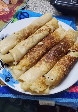 Una foto de Crepes con leche condensada