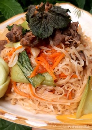 Hình của món Mì Chũ xào bắp bò.