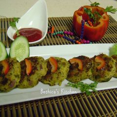 A picture of Aloo Suran Tikki (Potato & Yam Cutlet).