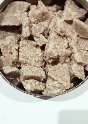 A picture of Coconut panjiri.