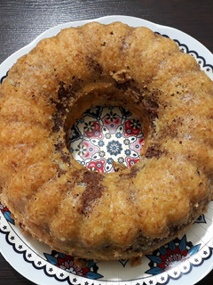 عکسی از دستور کیک ماست دو رنگ