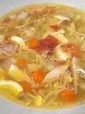 Sopa de pollo o menudillos