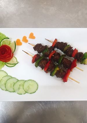 Hình của món Bò nướng tứ xuyên.