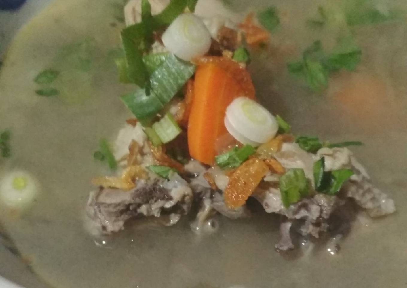 Sop ayam ala Pak Min Klaten