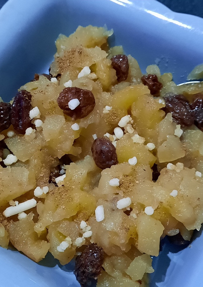 Una foto de Compota de manzanas y pasas