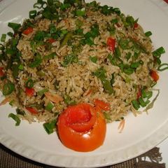 Mixed veg fried rice A picture of Mixed veg fried rice.