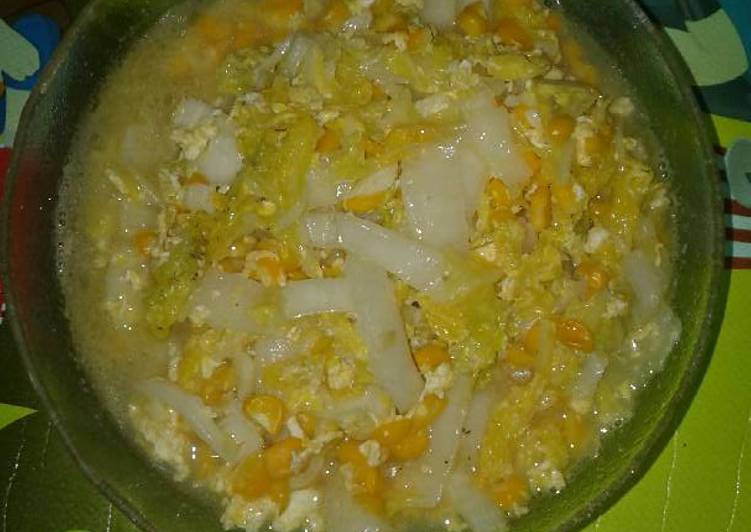Bagaimana Membuat Sawi putih jagung manis yang Lezat Sekali