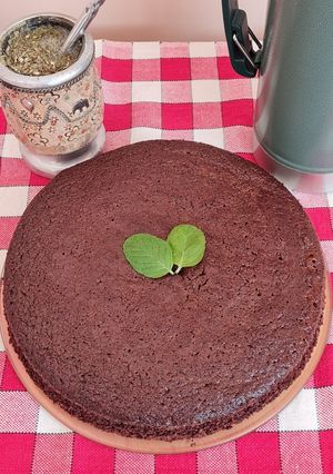 Una foto de Torta matera 🧉 de avena con chocolate y naranja en licuadora