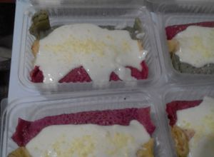 Una foto de Canelones de 3 colores