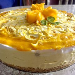 A picture of Mango Cheese Cake.