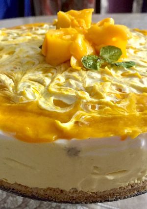 A picture of Mango Cheese Cake.