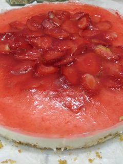 Foto resep Easy peasy unbaked strawberry cheesecake
