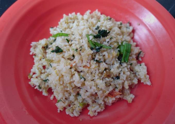 Nasi Goreng Putih Kangkung