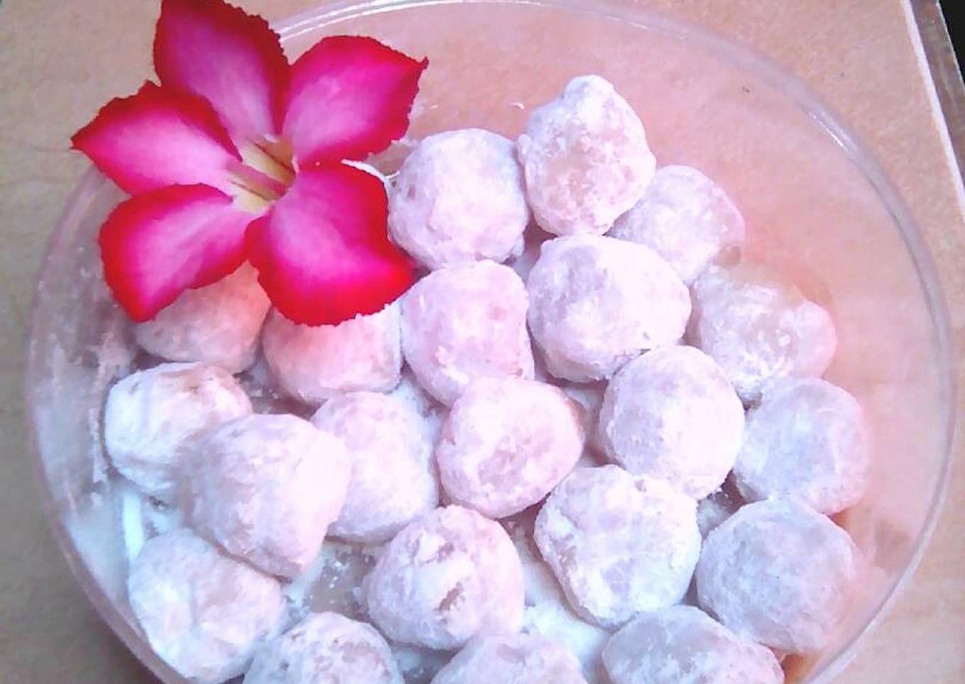 Resep Mochi lembut isi Gula Merah & Kacang tanpa pewarna