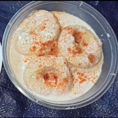A picture of Dahi Vada.