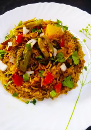 A picture of Tendli Masala Bhaat.
