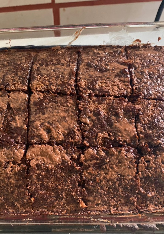 Una foto de Brownie chocolate y plátano