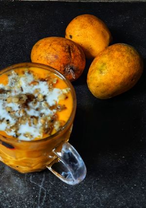 ম্যাঙ্গো মিল্কশেক(Mango milkshake recipe in Bengali) রেসিপির প্রধান ছবি