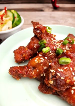 Foto resep KOREAN SPICY CHICKEN WINGS 🍗 (simple recipe)