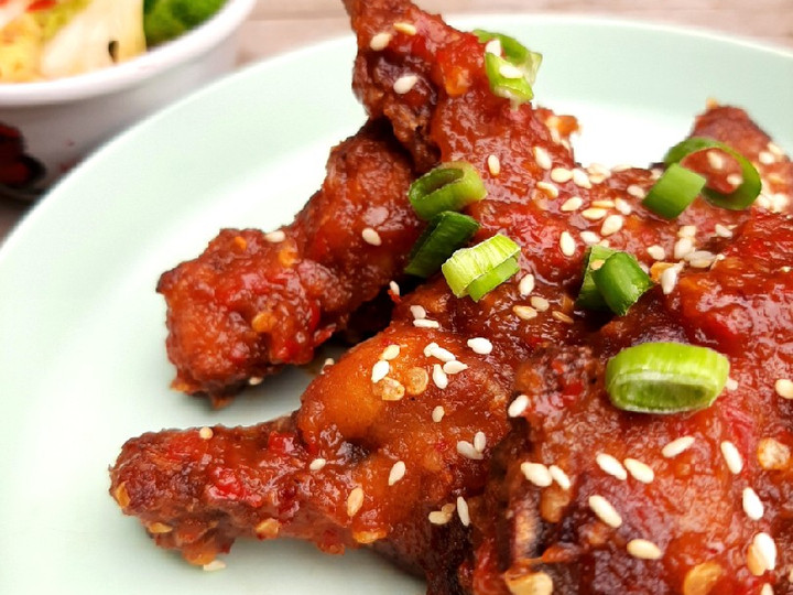Ini dia! Resep memasak KOREAN SPICY CHICKEN WINGS 🍗 (simple recipe)  gurih