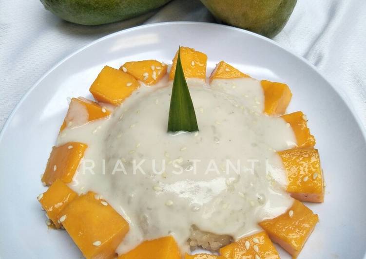 Resep Ketan mangga aka manggo sticky Rice Anti Gagal