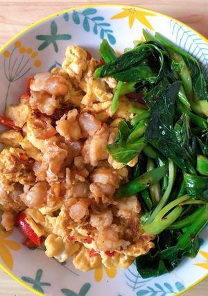 รูปของ ไข่นุ่มกุ้งคั่วง่ายๆ