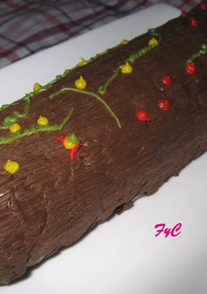 Una foto de Brazo de gitano de chocolate con crema de limón