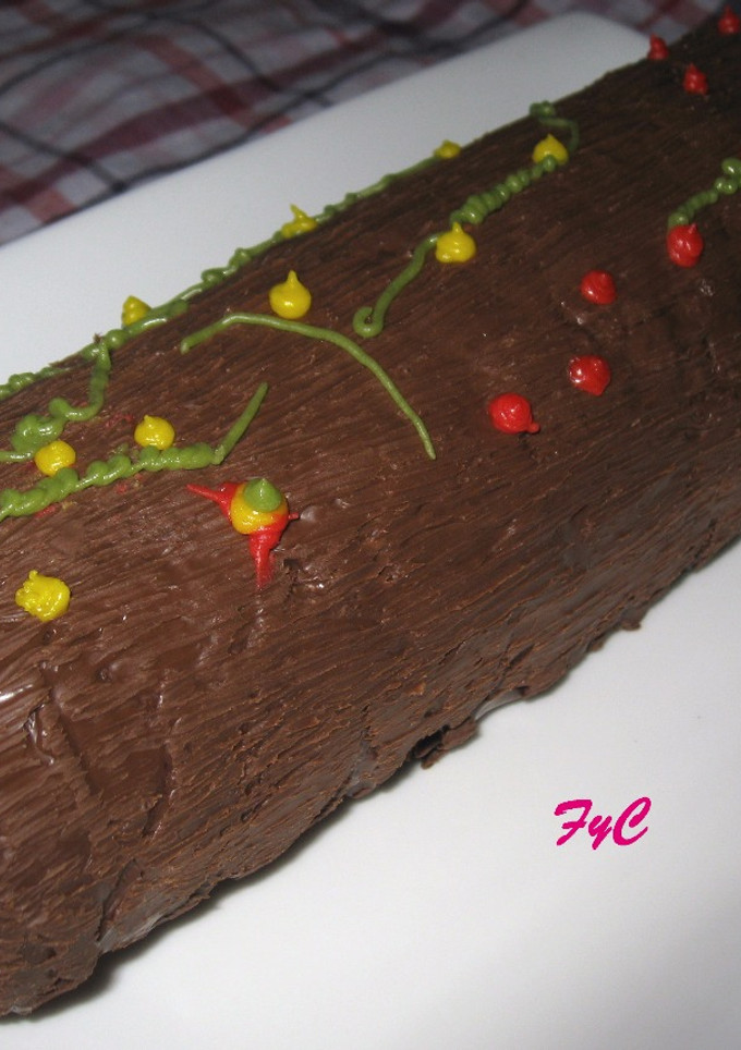 Una foto de Brazo de gitano de chocolate con crema de limón