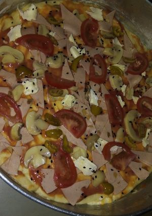 صورة لوصفة بيتزا 🍕 🍕