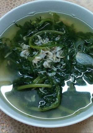 Hình của món Tép Nấu Canh Tần ô.