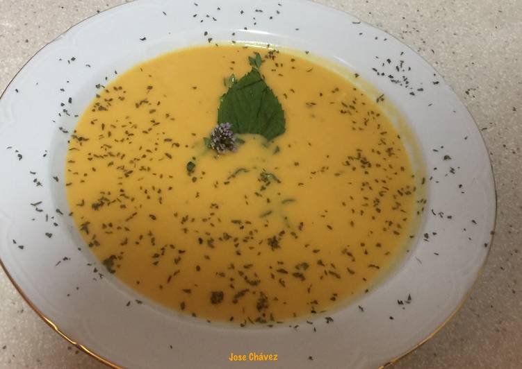 Crema de chayote y calabaza en thermomix