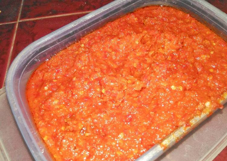 Resep Sambal matang merah merona yang Bikin Ngiler