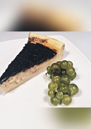 Una foto de Tarta de queso y moras🧀🍰