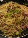 Miso Carbonara Udon w/ Spam
