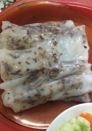 Hình của món Bánh cuốn tráng chảo.
