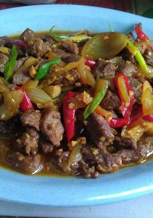 Foto resep Tumis bombay daging sapi