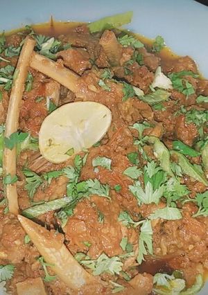 A picture of Mutton chops karhai.