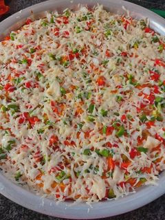 صورة لوصفة بيتزا بالخضار بخبز الرخوة 🍕🍕😋😋