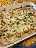 Gratin de courgettes et navets à la moutarde et pecorino