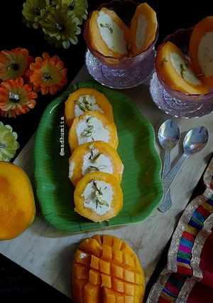 স্টাফড ম্যাঙ্গো কুলফি(Stuffed Mango Kulfi Recipe in Bengali) রেসিপির প্রধান ছবি