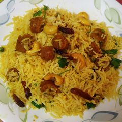 A picture of Rajasthani gatta pulao.