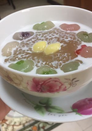 รูปของ วุ้นปีโป้ลำไยสาคูน้ำกะทิ