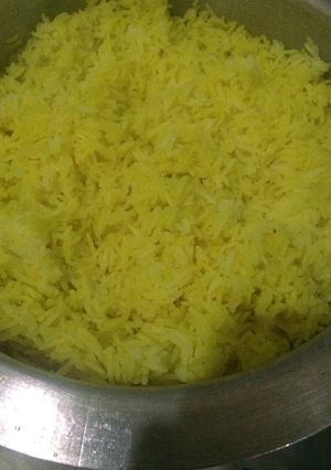 A picture of Cumin turmeric rice.