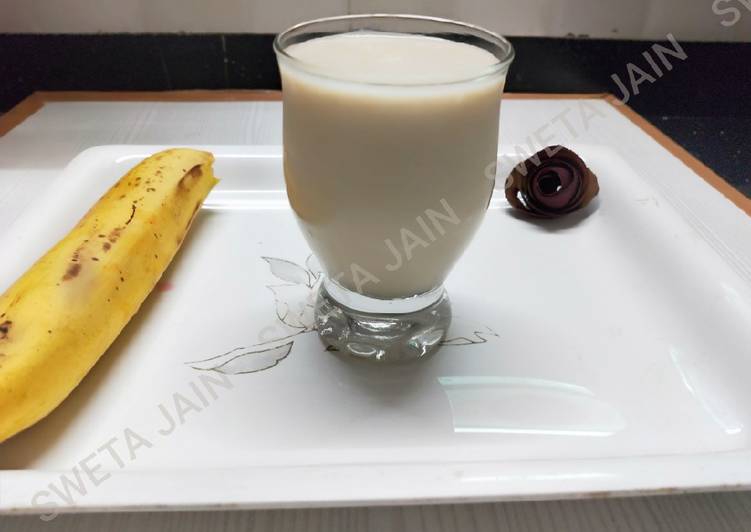 Easiest Way to Make Homemade Banana Smoothie(Jain Food)