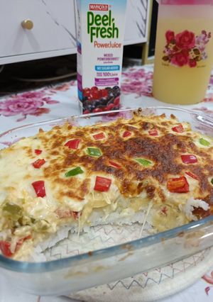 صورة لوصفة صينية الرز بالدجاج