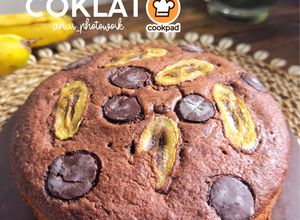 Gambar Kek Pisang Coklat