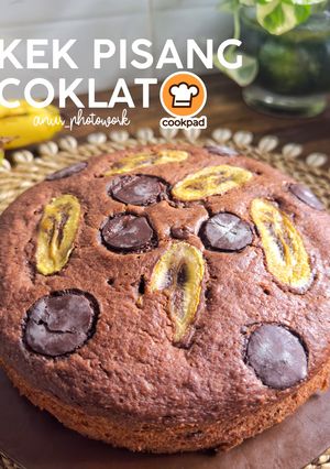 Gambar Kek Pisang Coklat