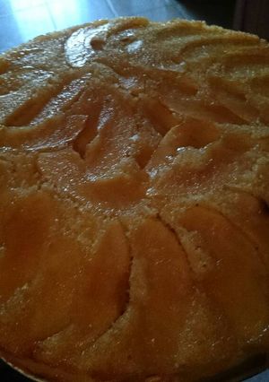 Una foto de 🍎tarta invertida de manzana 🍎
