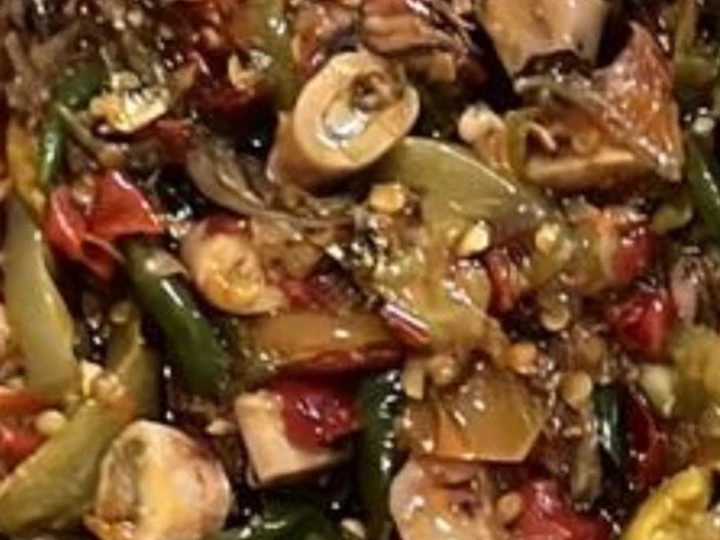 Easy Steps Make Recipes Sambal Cumi asin Pete tahu tempe the Delicious Can Pamper Your Tongue.